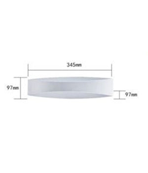 Applique Led Da Muro 12w Up & Down In Alluminio Bianco 3 Temperature Luce E59-b3c         
