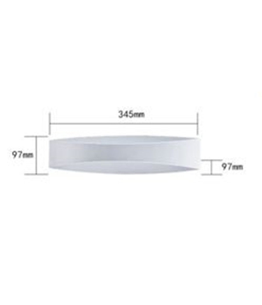 Applique Led Da Muro 12w Up & Down In Alluminio Bianco 3 Temperature Luce E59-b3c         