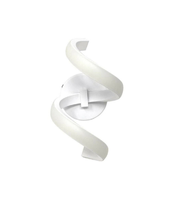 Applique Led Da Muro 9 Watt Curva Spirale Luce Naturale Fredda Calda E58 Bianca         