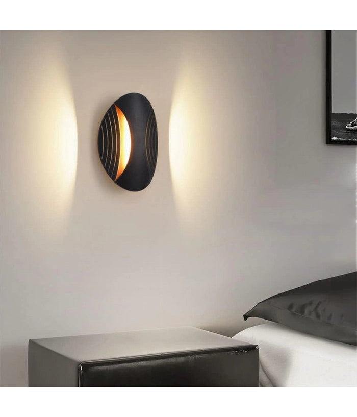 Applique Led Da Muro Doppia Emissione 6 W Lampada Ovale 3 Modalità  Luce Aq15-n3c         