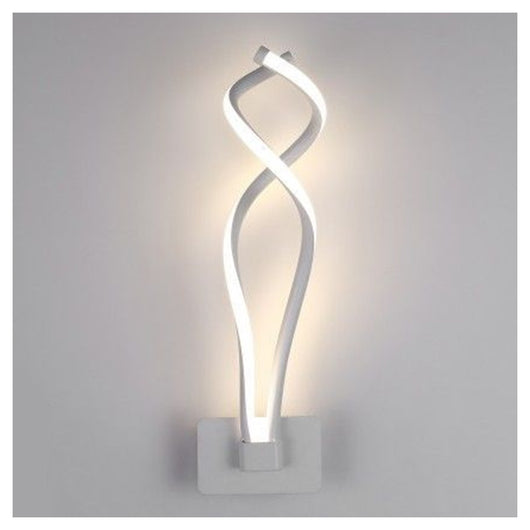 Trade Shop - Applique Led Da Parete 18w Moderna Intrecciato Bianco Lampada Luce Naturale 00107         