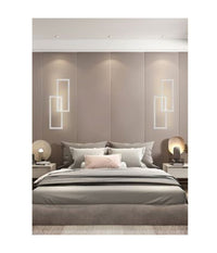 Applique Led Da Parete 32w 2 Rettangoli Aperti Luce Calda Fredda Naturale Aq25-b  -bianco Freddo      -