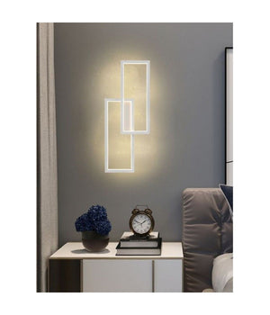 Applique Led Da Parete 32w 2 Rettangoli Aperti Luce Calda Fredda Naturale Aq25-b         