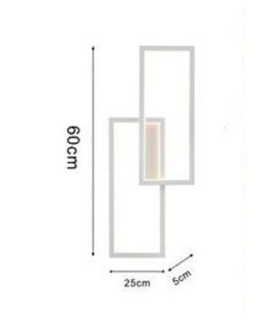 Applique Led Da Parete 32w 2 Rettangoli Aperti Luce Calda Fredda Naturale Aq25-b         