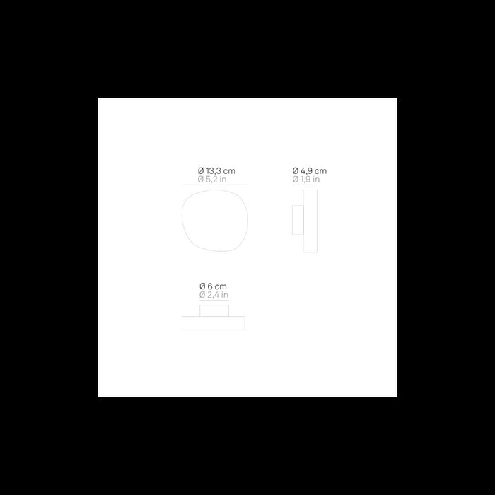 Applique LED da parete Zafferano Ciottolo IP54 7W 890lm 3000K in alluminio Corten