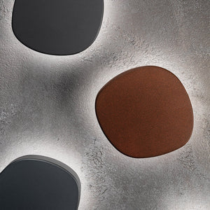 Applique LED da parete Zafferano Ciottolo IP54 7W 890lm 3000K in alluminio Corten