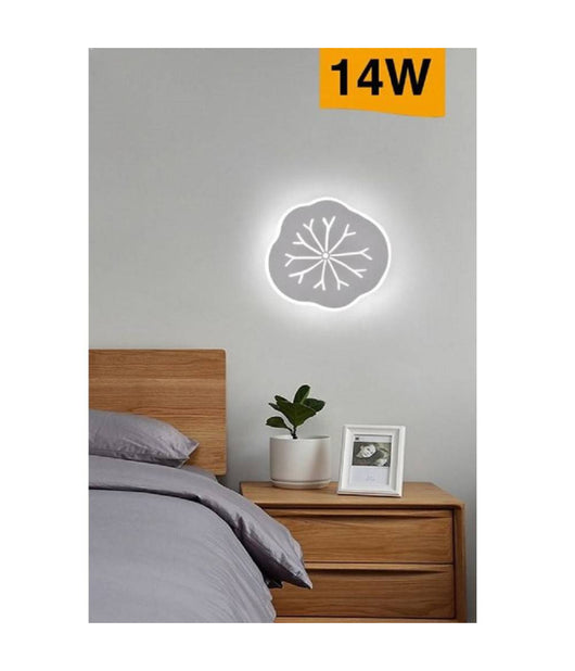 Applique Led Decorativa Effetto Venature Foglia Muro Lampada 14w Moderna Aq10-3c         