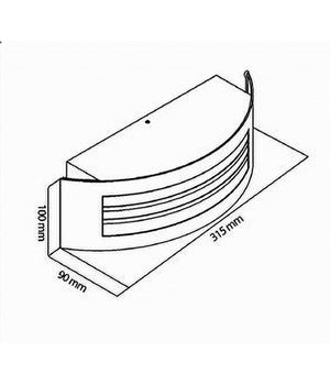 Applique Led Esterno Lampada E27 Luce Moderna Parete Muro Giardino Cortile S101-a         