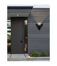 Applique Led Esterno Parete 12 W Alluminio Nero Luce Fredda Calda Naturale Es61         