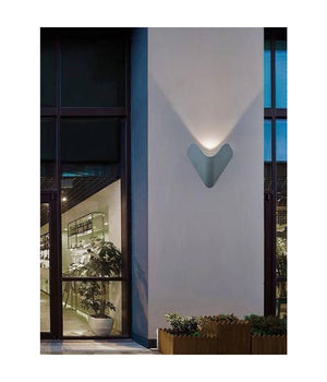 Applique Led Esterno Parete 12w Alluminio Grigio Luce Fredda Calda Naturale Es61         