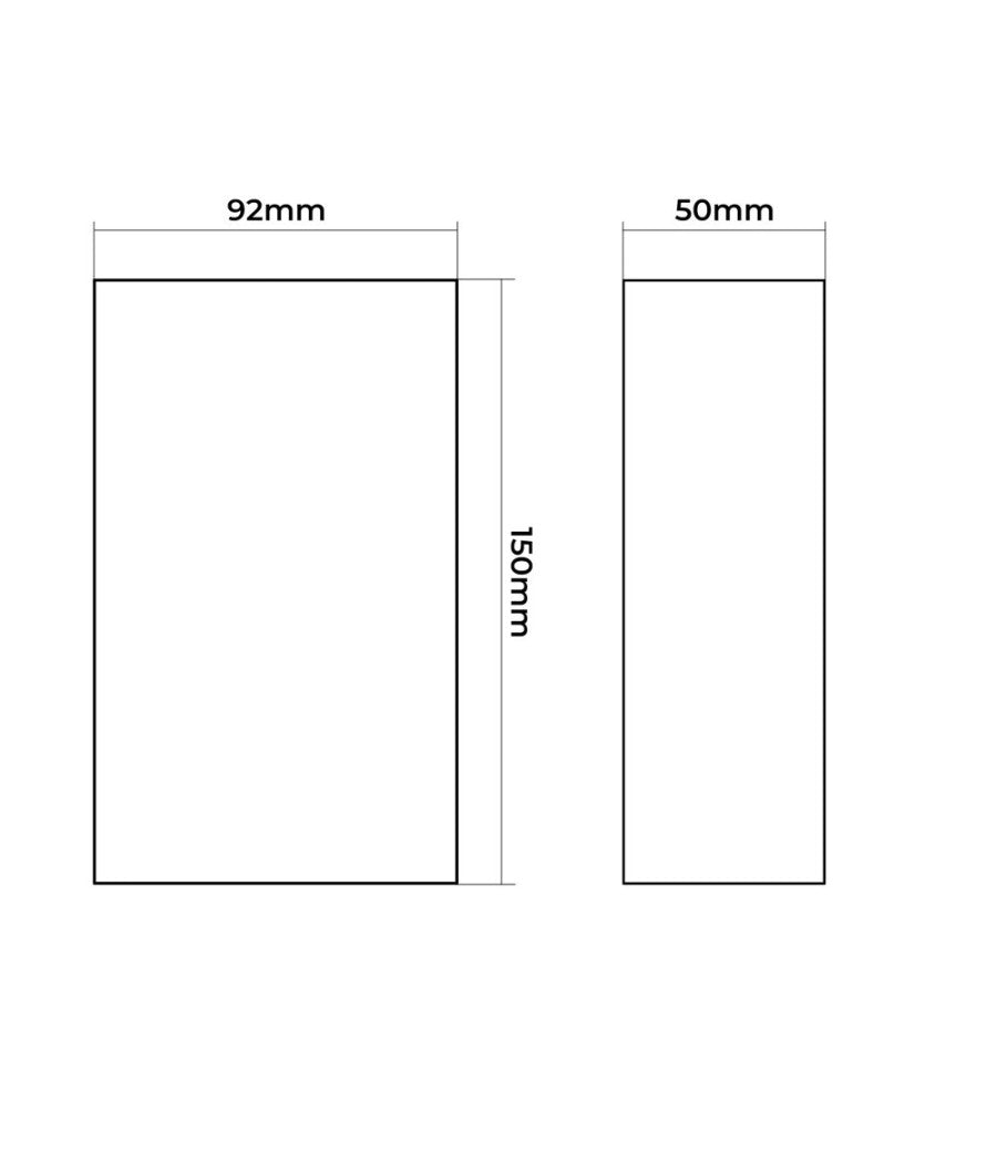 Applique Led Esterno Rettangolare 10w Doppia Emissione Di Luce 3000k 4000k 640-b  -bianco Naturale      -