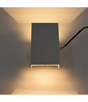 Applique Led Esterno Rettangolare 10w Doppia Emissione Di Luce 3000k 4000k 640-b  -bianco Caldo      -