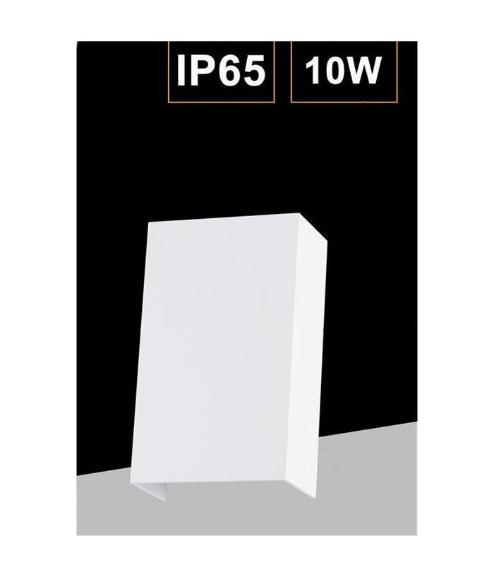 Applique Led Esterno Rettangolare 10w Doppia Emissione Di Luce 3000k 4000k 640-b         