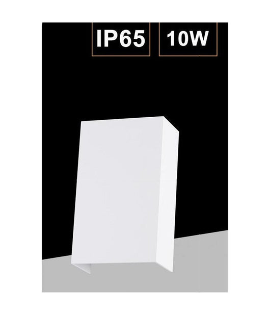 Applique Led Esterno Rettangolare 10w Doppia Emissione Di Luce 3000k 4000k 640-b  -bianco Caldo      -