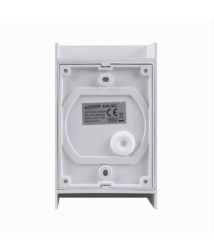 Applique Led Esterno Rettangolare 10w Doppia Emissione Di Luce 3000k 4000k 640-b  -bianco Caldo      -