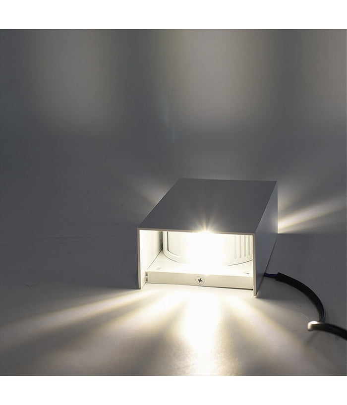 Applique Led Esterno Rettangolare 10w Doppia Emissione Di Luce 3000k 4000k 640-b  -bianco Naturale      -