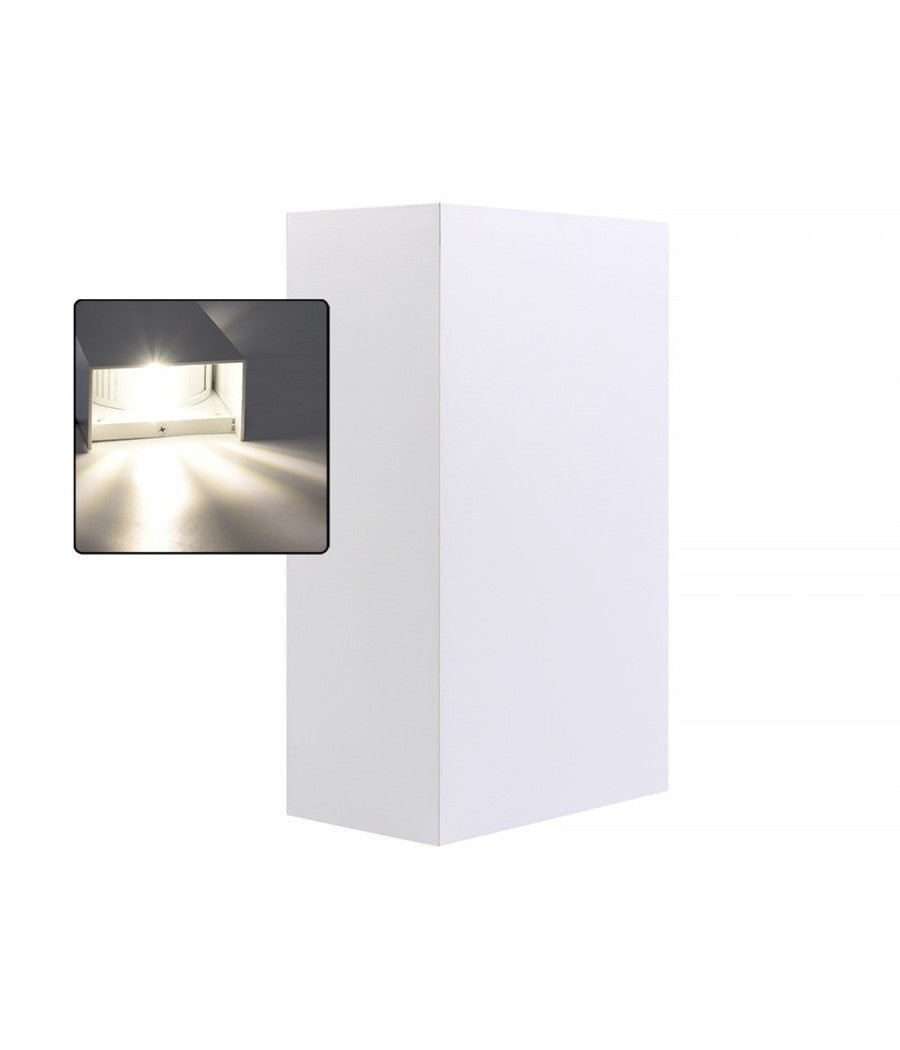 Applique Led Esterno Rettangolare 10w Doppia Emissione Di Luce 3000k 4000k 640-b         