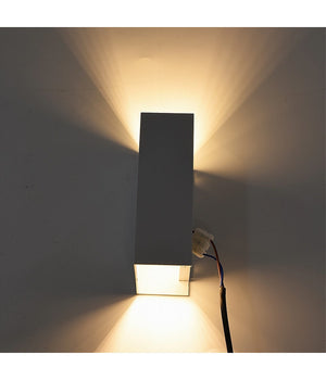 Applique Led Esterno Rettangolare 10w Doppia Emissione Di Luce 3000k 4000k 640-b         