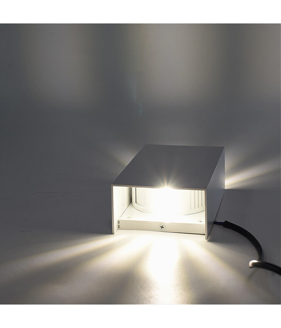 Applique Led Esterno Rettangolare 10w Doppia Emissione Di Luce 3000k 4000k 640-b         