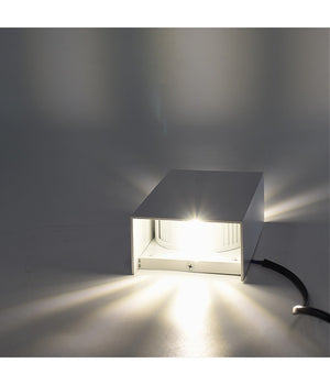 Applique Led Esterno Rettangolare 10w Doppia Emissione Di Luce 3000k 4000k 640-b         