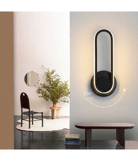 Applique Led Girevole 9w 3 Step Luce 3000k 4000k 6000k Lampada Elegante Muro 230v         