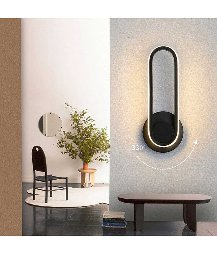 Applique Led Girevole 9w 3 Step Luce 3000k 4000k 6000k Lampada Elegante Muro 230v         