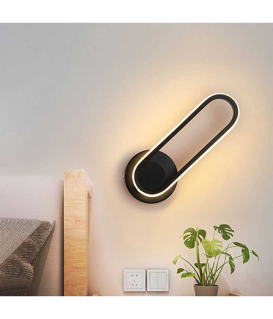 Applique Led Girevole 9w 3 Step Luce 3000k 4000k 6000k Lampada Elegante Muro 230v         