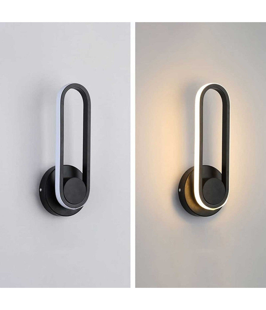 Applique Led Girevole 9w 3 Step Luce 3000k 4000k 6000k Lampada Elegante Muro 230v         