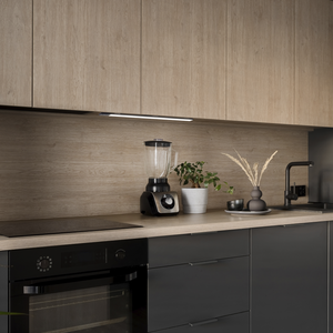 Applique LED Kaus Black ricaricabile via USB con sensore tattile di prossimità, 240mm, Verniciato nero