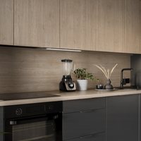 Applique LED Kaus Black ricaricabile via USB con sensore tattile di prossimità, 240mm, Verniciato nero