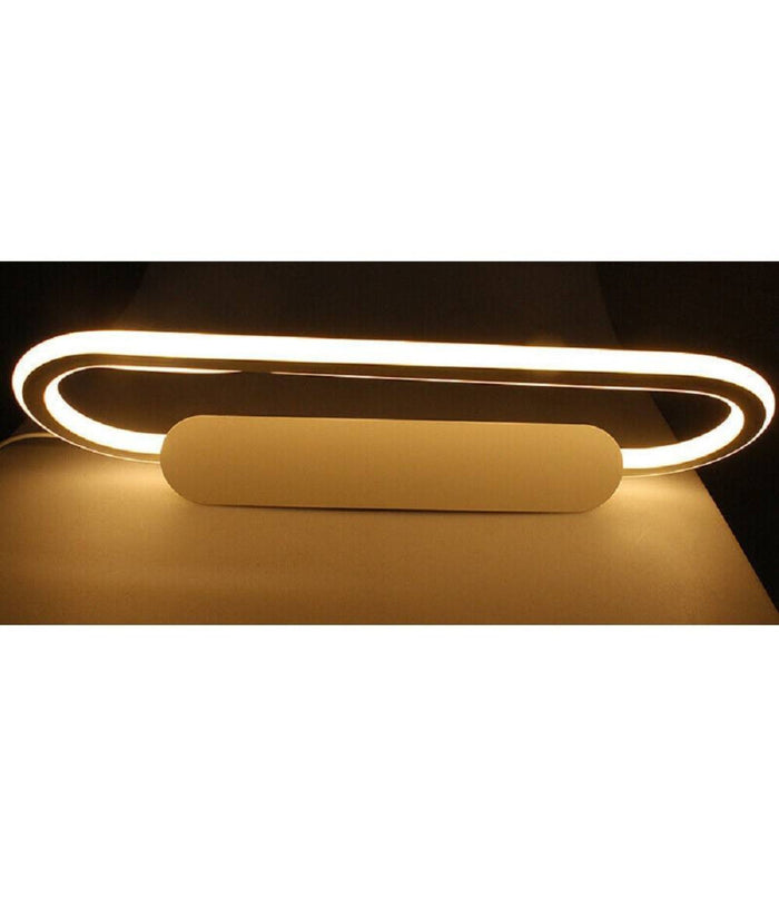Applique Led Lampada Da Specchio 16w Ovale Bagno Luce 3000k 6500k 4000k 45cm F06  -bianco Caldo      -