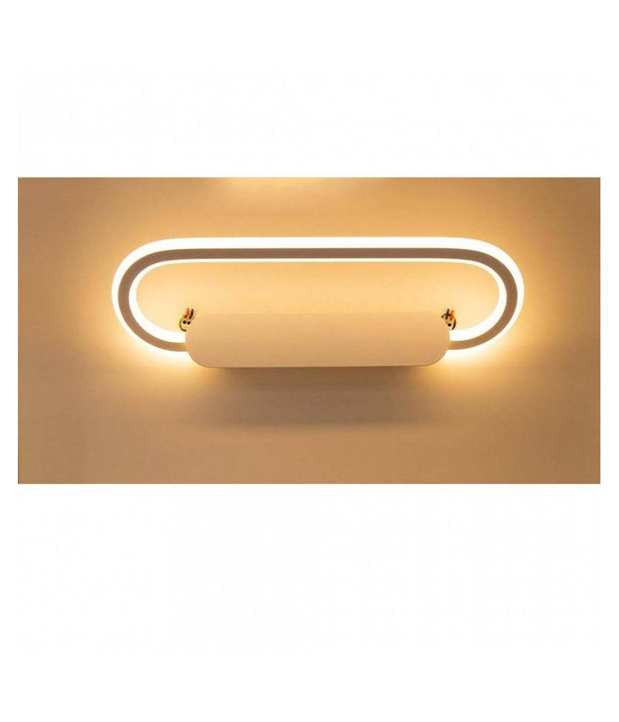 Applique Led Lampada Da Specchio 16w Ovale Bagno Luce 3000k 6500k 4000k 45cm F06  -bianco Caldo      -