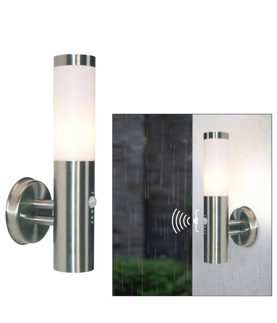 Applique Led Lampada E27 Parete Sensore Movimento Luce Esterni Giardino Ip44 230v         