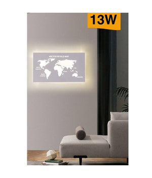 Applique Led Moderno Da Parete Retroilluminato 13w 3 Colorazione Di Luce Aq18-3c         