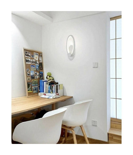 Applique Led Ovale 9 Watt Parete Lumetto Luce Bianca Fredda Calda Naturale E25  -bianco Freddo      -