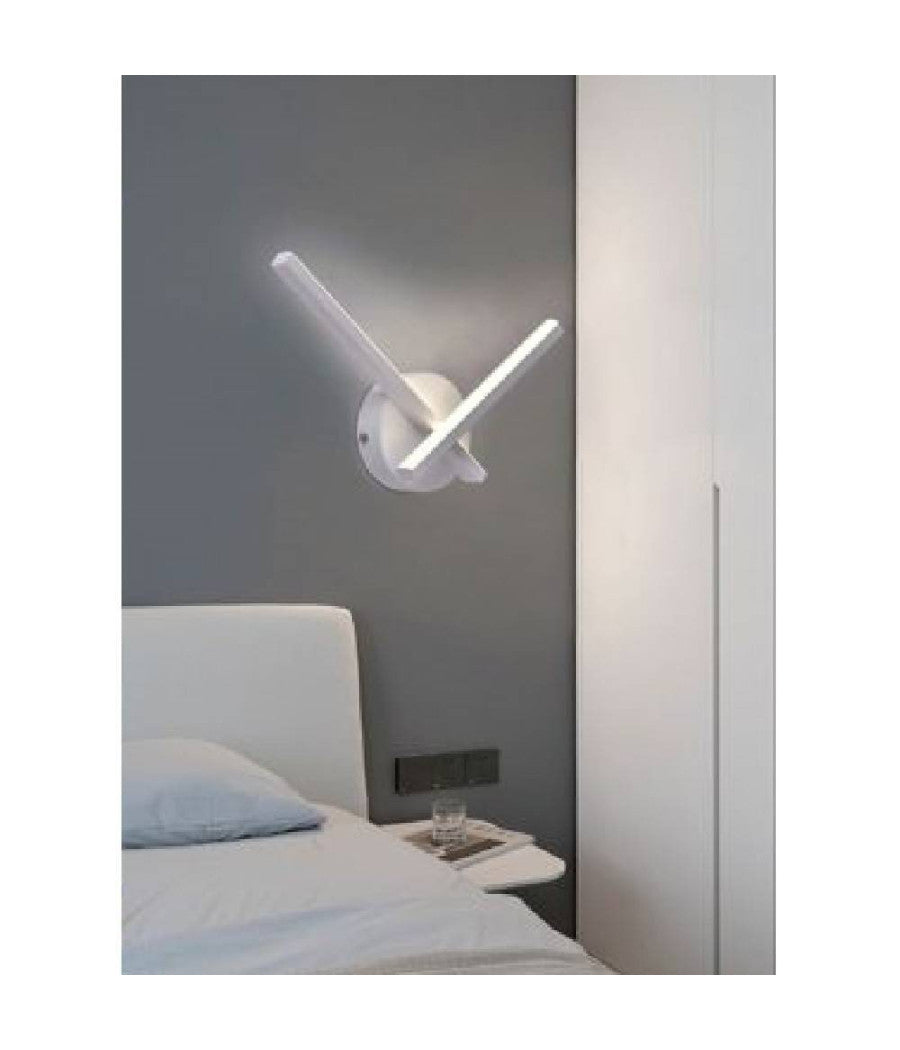 Applique Led Parete 6 W 2 Bracci Incrociati Moderno Luce 3000k 4000k 6500k E67-b         