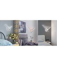 Applique Led Parete 6 W 2 Bracci Incrociati Moderno Luce 3000k 4000k 6500k E67-b         