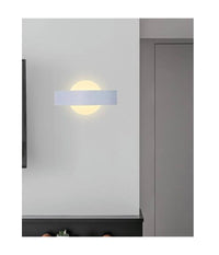 Applique Led Parete 8w Bianca Doppia Emissione Lampada Luce 6500k 3000k 4000 E17  -bianco Caldo      -