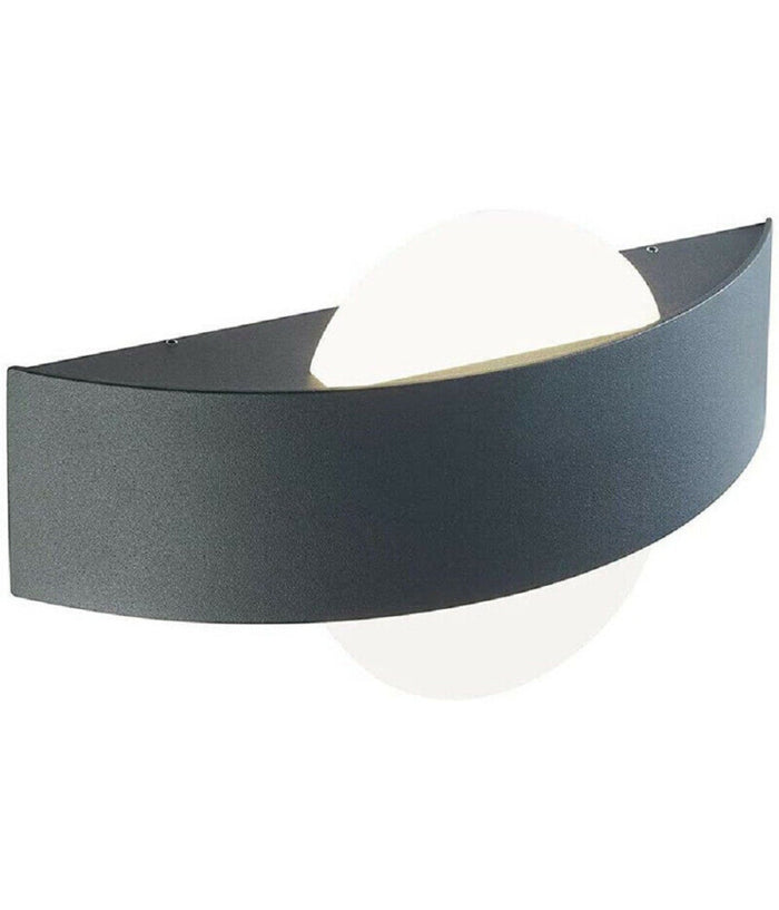 Applique Led Parete Moderna Nera 8 W Doppia Emissione Luce 6500k 3000k 4000k E17         