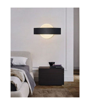 Applique Led Parete Moderna Nera 8 W Doppia Emissione Luce 6500k 3000k 4000k E17         