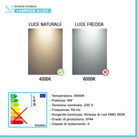Applique LED per specchio 50 cm luce naturale e doppia installazione