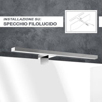 Applique LED per specchio 50 cm luce naturale e doppia installazione