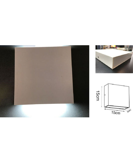 Applique Led Quadrata 12w Slim Biemissione Luminosa Luce 4000k 3000k 6500k Xc9044  -bianco Freddo      -