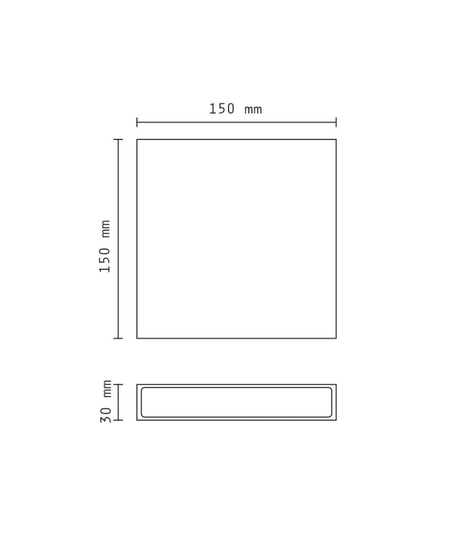 Applique Led Quadrata 12w Slim Biemissione Luminosa Luce 4000k 3000k 6500k Xc9044         