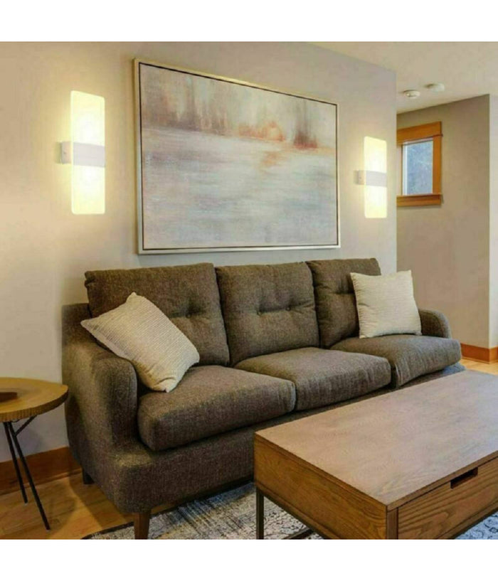 Applique Led Rettangolare 10w Parete Doppia Emissione 3 Colorazioni Luce E37-b3c         