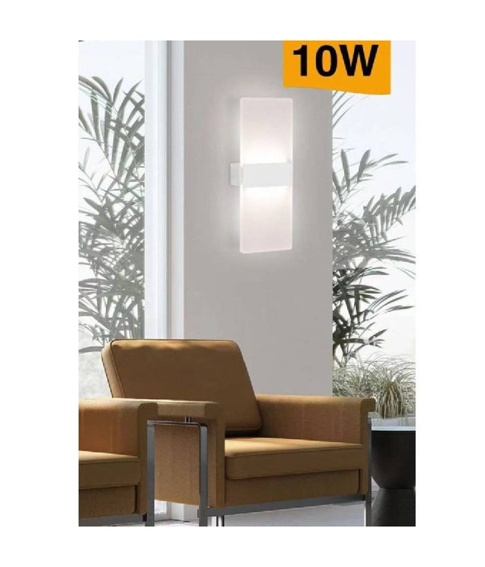 Applique Led Rettangolare 10w Parete Doppia Emissione 3 Colorazioni Luce E37-b3c         