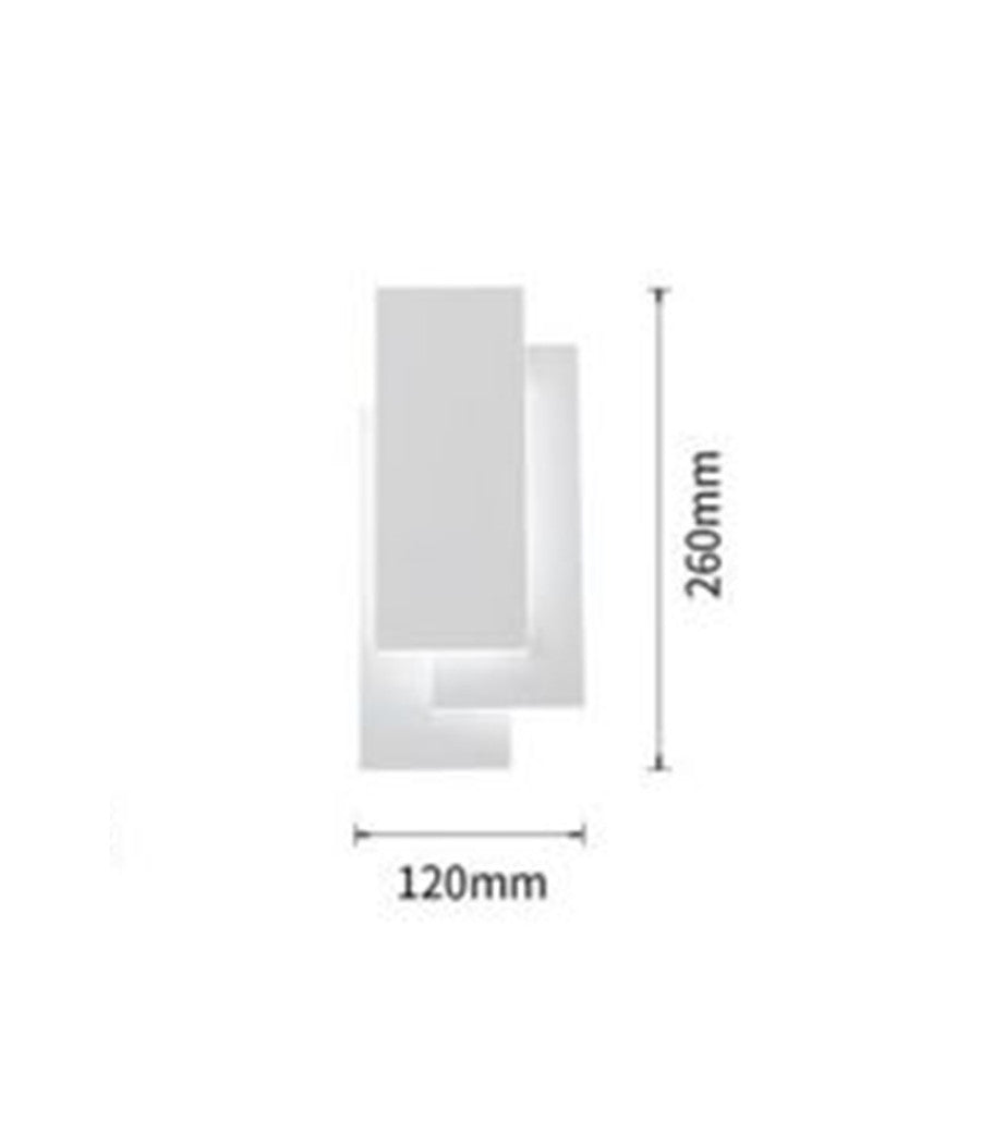 Applique Led Rettangolare 12w 650 Lm A Parete 3 Temperature Di Luce Cct E41-b3c         