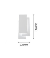 Applique Led Rettangolare 12w 650 Lm A Parete 3 Temperature Di Luce Cct E41-b3c         