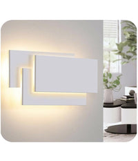 Applique Led Rettangolare 12w 650 Lm A Parete 3 Temperature Di Luce Cct E41-b3c         