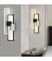 Applique Led Rettangolare 2x23w Cct 3000k A 6500k Parete Dimmerabile Telecomando         